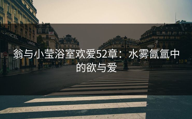 翁与小莹浴室欢爱52章：水雾氤氲中的欲与爱